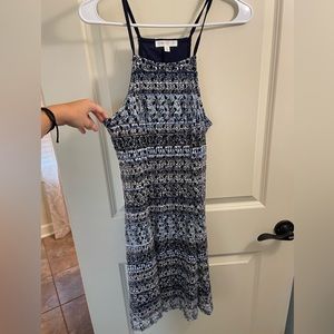 Blue high neck dress. Size s